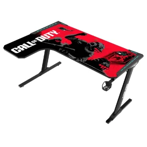 Call Of Duty (COD) Phantom XL-L Series L-Shaped RGB Flowing Light Gaming Desk Black/Red