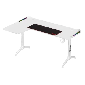 Twisted Minds WARRIOR L Shaped Gaming Desk RGB Left White