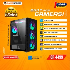 High-Performance Gaming PC – RTX 4060 Power for QR 4499