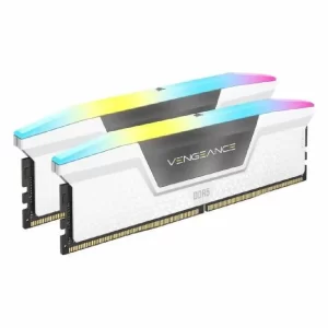 CORSAIR VENGEANCE 32GB (2 x 16GB) RGB DDR5 288-Pin Dual Channel Desktop Memory Kit, 6000 MHz Tested Speed, 30-36-36-76 Latency, Intel XMP 3.0 Chipset, 1.40V, White