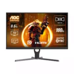 AOC 24G11E 24 Inch Gaming Monitor | IPS FHD | 1920 × 1080 | 1MS | 180Hz | Flicker-Free | 1xHDMI | 1xDisplayPort - Black/Red