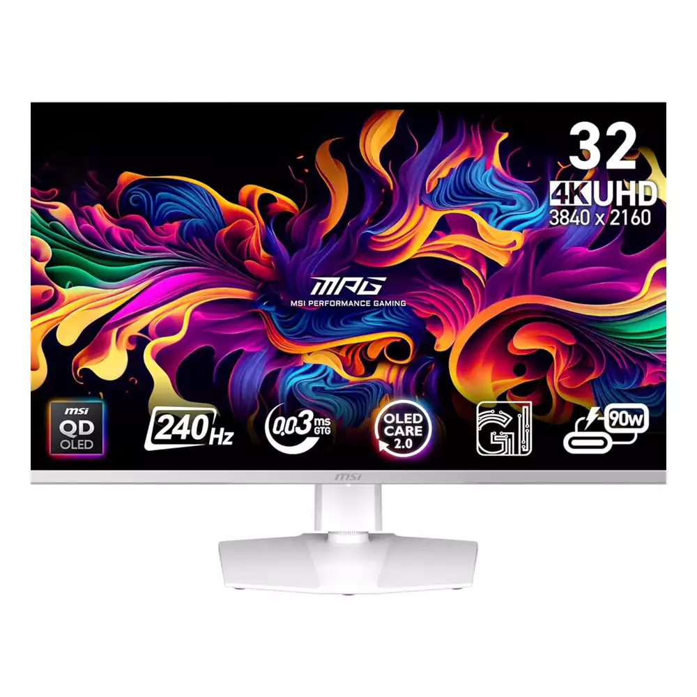 321URXW_01 MSI MPG 321URXW Gaming Monitor, 32" QD-OLED Display, 4K UHD Resolution, 240Hz Refresh Rate, 0.03ms