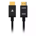 The HORI Ultra High Speed HDMI Cable is a PlayStation 5 certified cable designed to deliver optimal gaming performance with 3 meters of length. This premium cable ensures high-quality audio and video transmission while maintaining compatibility with PS5's advanced features. Key features: • Official PlayStation 5 licensed product • Ultra High Speed HDMI 2.1 specification • 3 meter length for flexible setup • Supports 4K/120Hz video output • Braided cable design for durability • Gold-plated connectors for optimal signal transfer This HORI HDMI cable is specifically engineered to meet PlayStation 5's demanding specifications, ensuring you get the most out of your gaming experience. The braided cable construction provides extra protection against wear and tear, while the gold-plated connectors help maintain signal integrity. The 3-meter length offers convenient placement options for your gaming setup while maintaining high-speed performance capabilities.