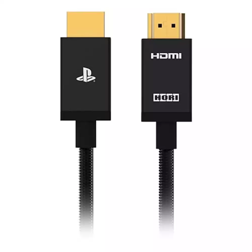 HORI 3 METAR The HORI Ultra High Speed HDMI Cable is a PlayStation 5 certified cable designed to deliver optimal gaming performance with 3 meters of length. This premium cable ensures high-quality audio and video transmission while maintaining compatibility with PS5's advanced features. Key features: • Official PlayStation 5 licensed product • Ultra High Speed HDMI 2.1 specification • 3 meter length for flexible setup • Supports 4K/120Hz video output • Braided cable design for durability • Gold-plated connectors for optimal signal transfer This HORI HDMI cable is specifically engineered to meet PlayStation 5's demanding specifications, ensuring you get the most out of your gaming experience. The braided cable construction provides extra protection against wear and tear, while the gold-plated connectors help maintain signal integrity. The 3-meter length offers convenient placement options for your gaming setup while maintaining high-speed performance capabilities.