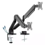 Twisted Minds Premium Dual Monitor Arm, Aluminum Gas Spring Pole Mounted