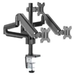 Twisted Minds Premium Triple Monitors Arm Up to 27 inch, Aluminum Pole Mounted Gas Spring