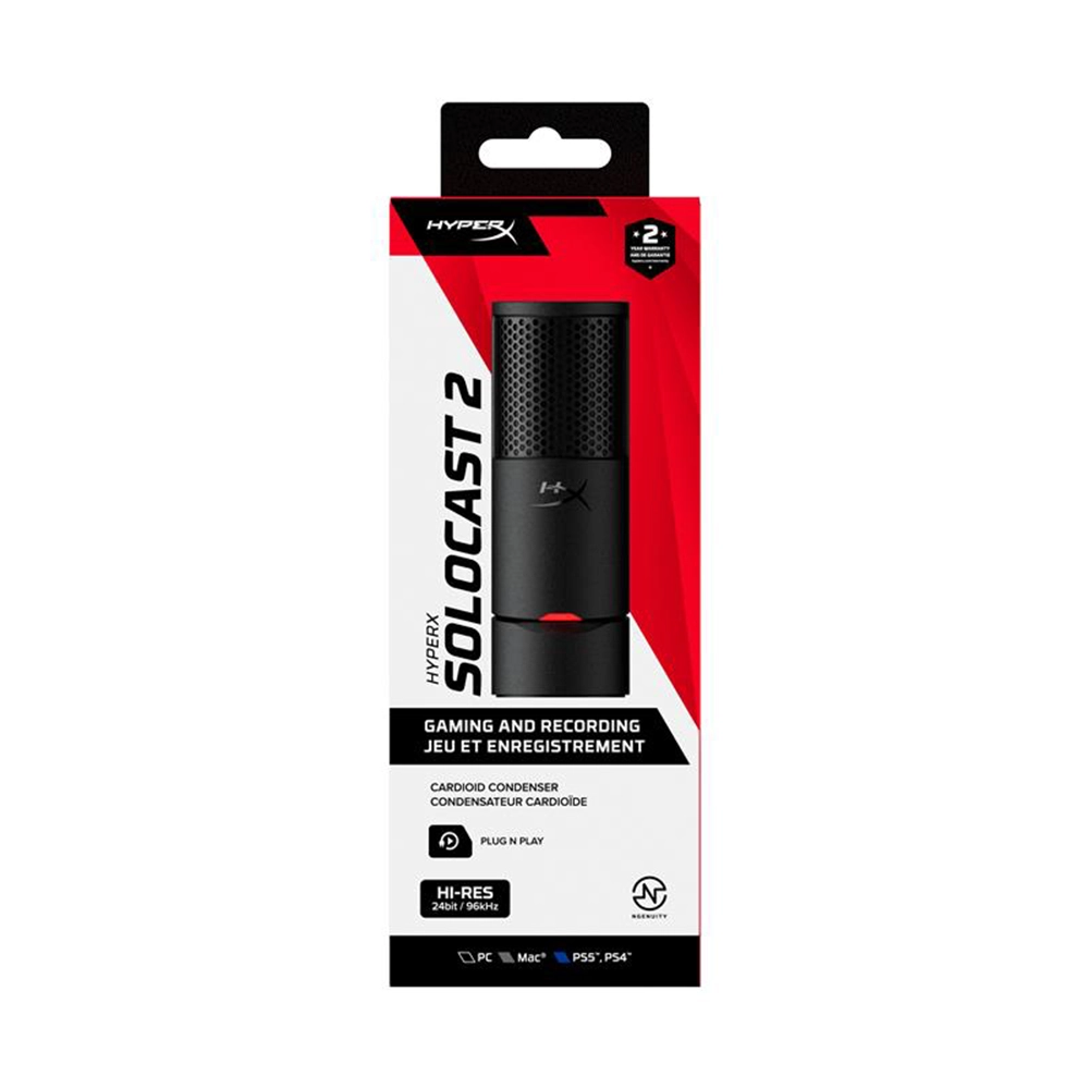 HyperX SoloCast 2 – Gaming USB Condenser Mic for PC