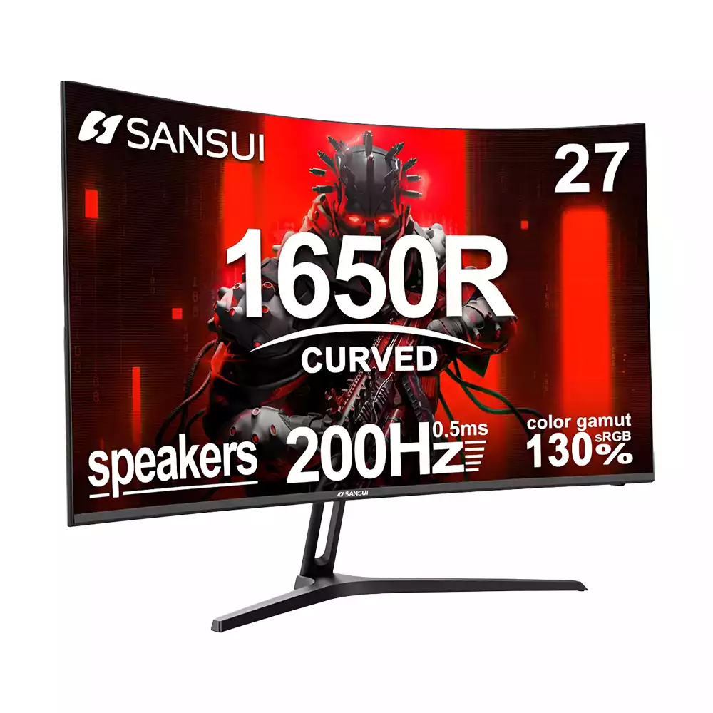 SANSUI 27” Curved Gaming Monitor – 200Hz, Full HD, 0.5ms