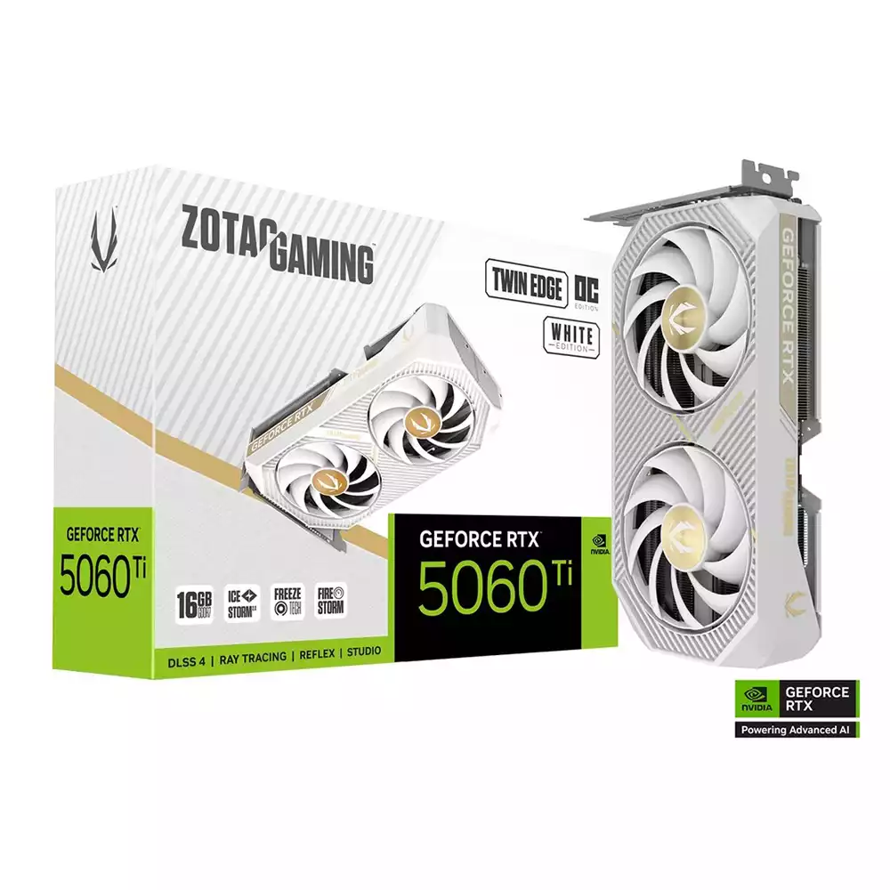ZOTAC GAMING GeForce RTX 5060 Ti 16GB Twin Edge OC White Edition