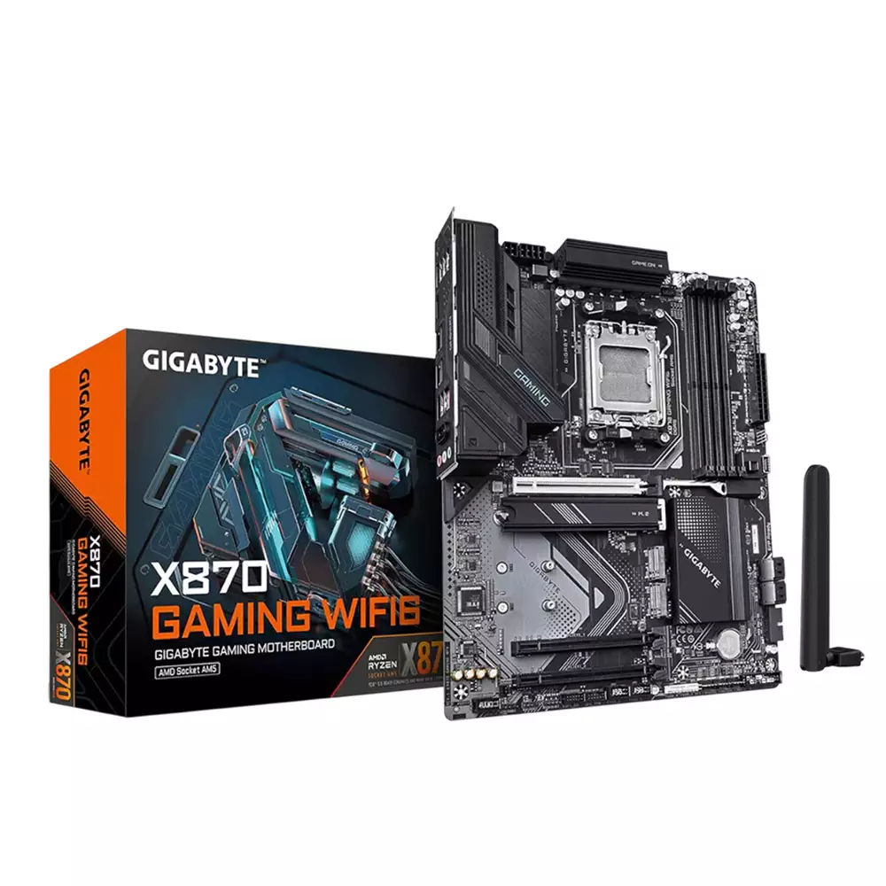 GIGABYTE X870 GAMING WIFI6 – AMD AM5 DDR5 ATX Gaming Motherboard GIGABYTE X870 GAMING WIFI6 – AMD AM5 DDR5 ATX Gaming Motherboard