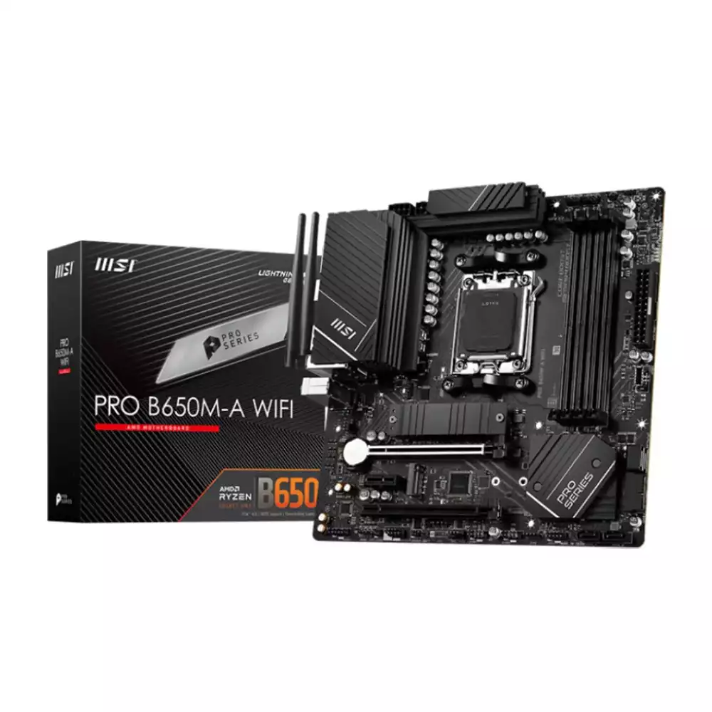 MSI Pro B650M-A Gaming MSI Pro B650M-A Gaming WIFI DDR5 AM5 AMD mATX Gaming Motherboard