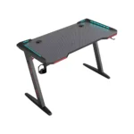 Z-Shaped RGB Gaming Desk – Black | Strong Frame & RGB Lights