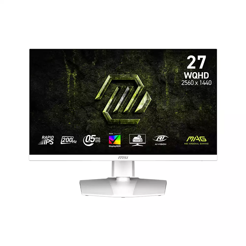 MSI MAG 274QRFW E20 27” QHD 200Hz, 0.5 ms Rapid IPS Gaming Monitor (White Edition)