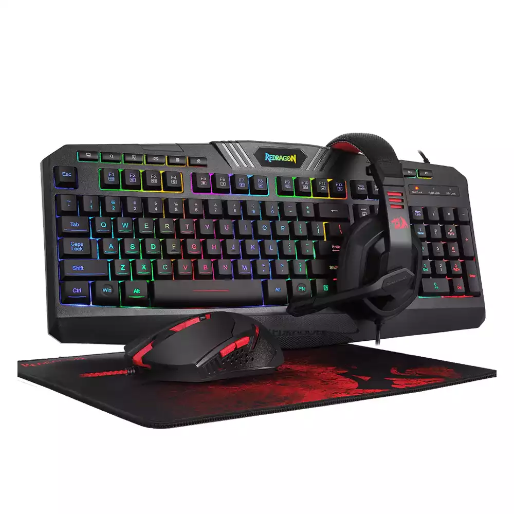 Redragon S101 4-in-1 Gaming Combo Redragon S101 4-in-1 Gaming Combo – Keyboard, Mouse, Headset & Mouse Pad