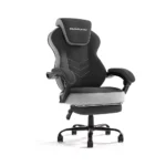 EIZIMZVU Ergonomic Gaming & Office Chair with Adjustable Headrest, Retractable Footrest & Reclining Backrest – Dark Green