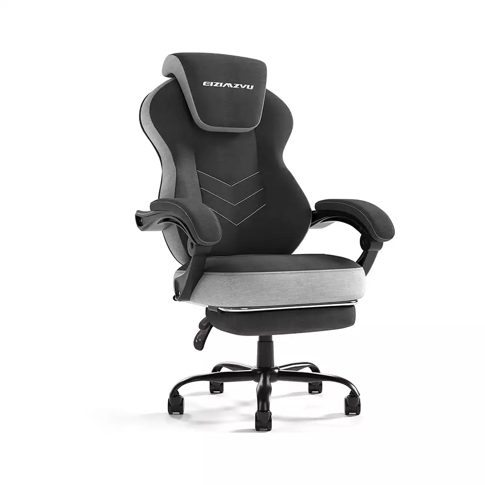 EIZIMZVU Ergonomic Gaming & Office Chair Dark Green 01 EIZIMZVU Ergonomic Gaming & Office Chair with Adjustable Headrest, Retractable Footrest & Reclining Backrest – Dark Green