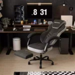 EIZIMZVU Ergonomic Gaming & Office Chair with Adjustable Headrest, Retractable Footrest & Reclining Backrest – Dark Green
