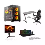 Intel i7 14th Gen RTX 5060 Gaming PC Bundle with 27" 280Hz Monitor, Gaming Desk & Chair