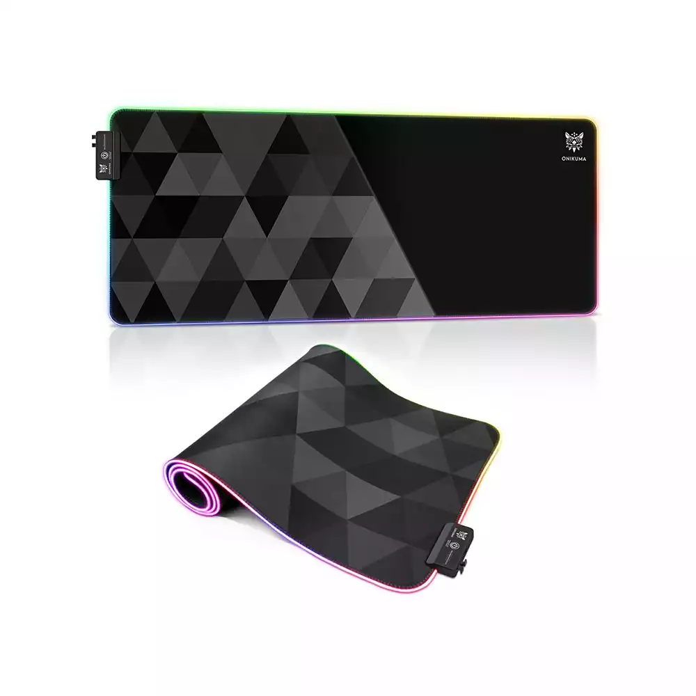 Onikuma RGB Gaming Mouse pad, 800x300x4mm - Black 01 Onikuma RGB Gaming Mouse pad, 800x300x4mm - Black 01