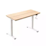 Manual Height Adjustable Standing Desk 140 × 60 cm | Heavy-Duty Steel Frame | Maple