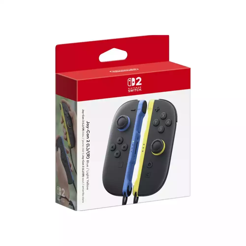 Nintendo Switch 2 Joy Con 2 Controllers Blue Light Yellow