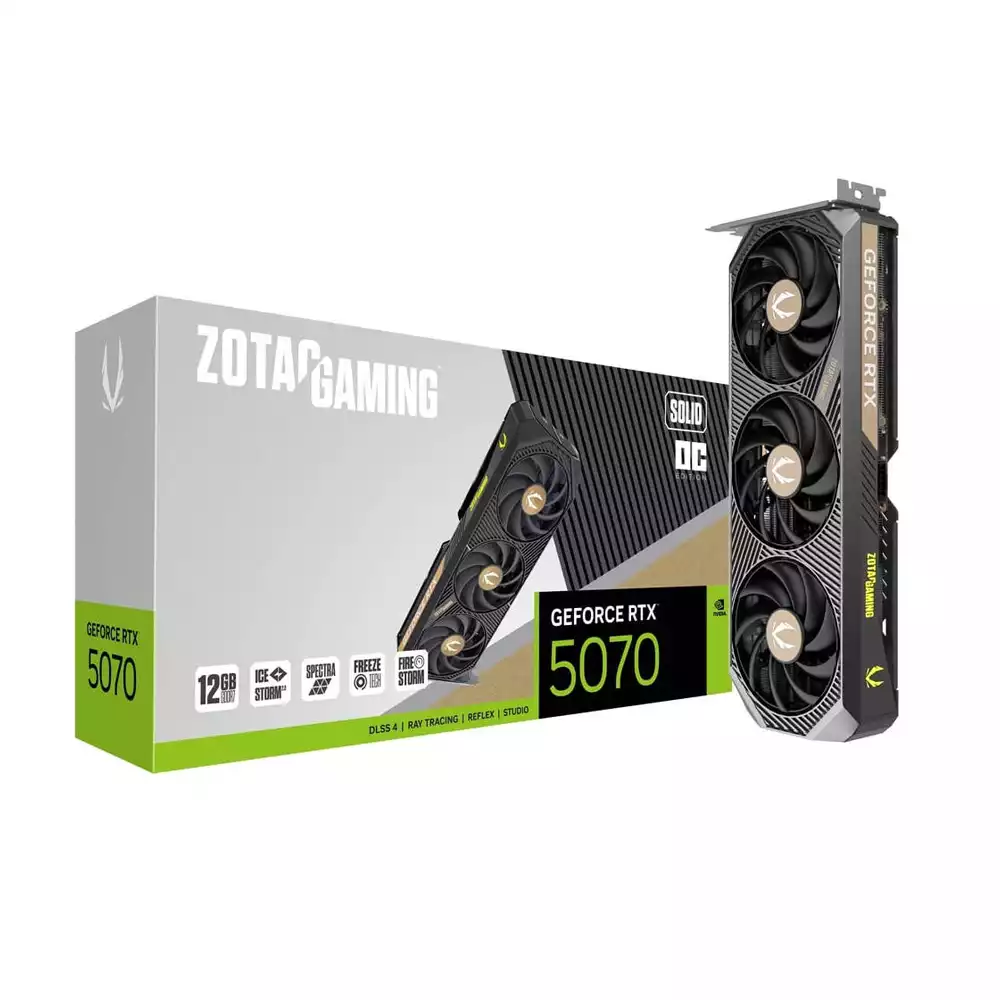 ZOTAC GAMING GeForce RTX 5070 SOLID OC Graphics Card ZOTAC GAMING GeForce RTX 5070 SOLID OC Graphics Card