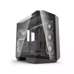 darkFlash DY470 ATX Gaming Case with 4 ARGB Fans – Black